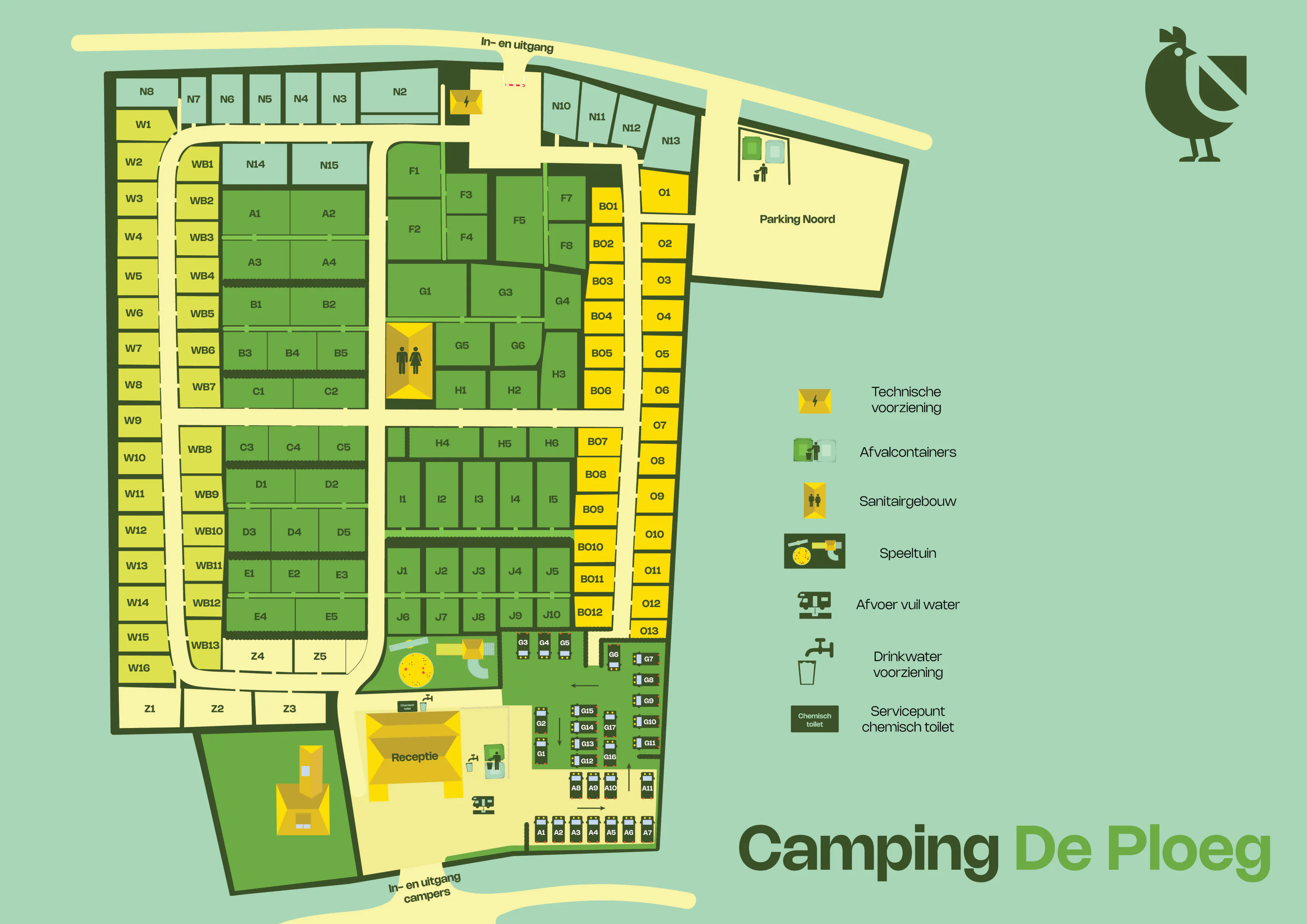Plattegrond Camping De Ploeg